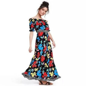 RIXO for‎ TARGET Floral Off the Shoulder Puff Sleeve Dress